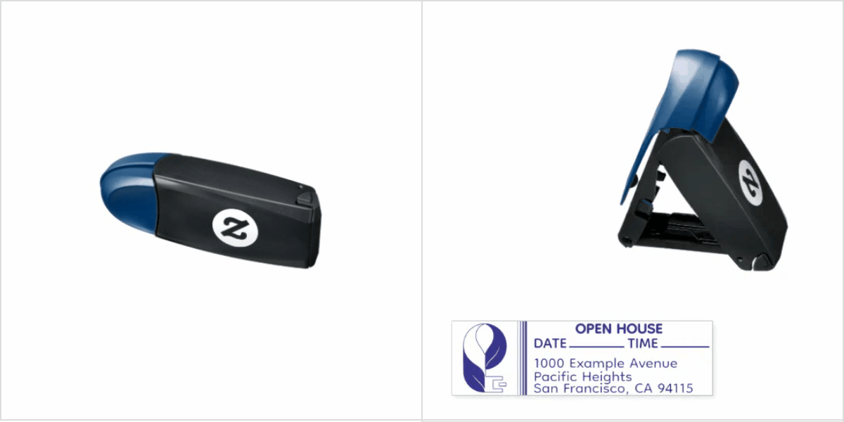 Portable open house date and time Trodat Mobile Printy pocket stamp